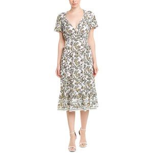 Max Studio ruffle sleeve maxi dress size L